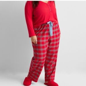 State Of Day Plaid Flannel Pjs Pant